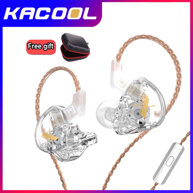 [Barang Spot] KZ EDX with Microphone In Ear Noise Cancelling Earphone Heavy Bass Sensation Sport Headset-KZ EDX-Clear