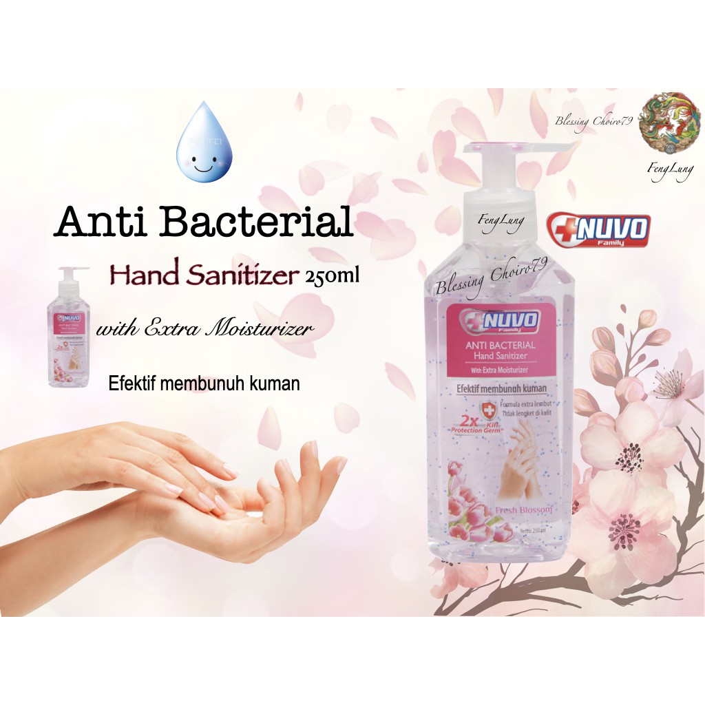 Nuvo Hand Sanitizer Fresh Blossom 250ml Nuvo Hand Gel Anti Bakteri 250ml