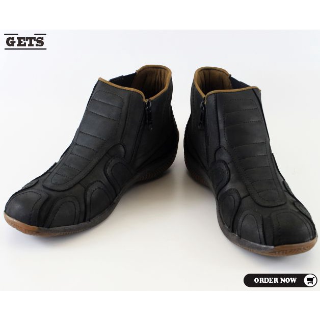 Sepatu Boots Pria Kulit Asli Original Keren Berkualitas Terbaik Model Resleting STG - ATTAYA DESIGN