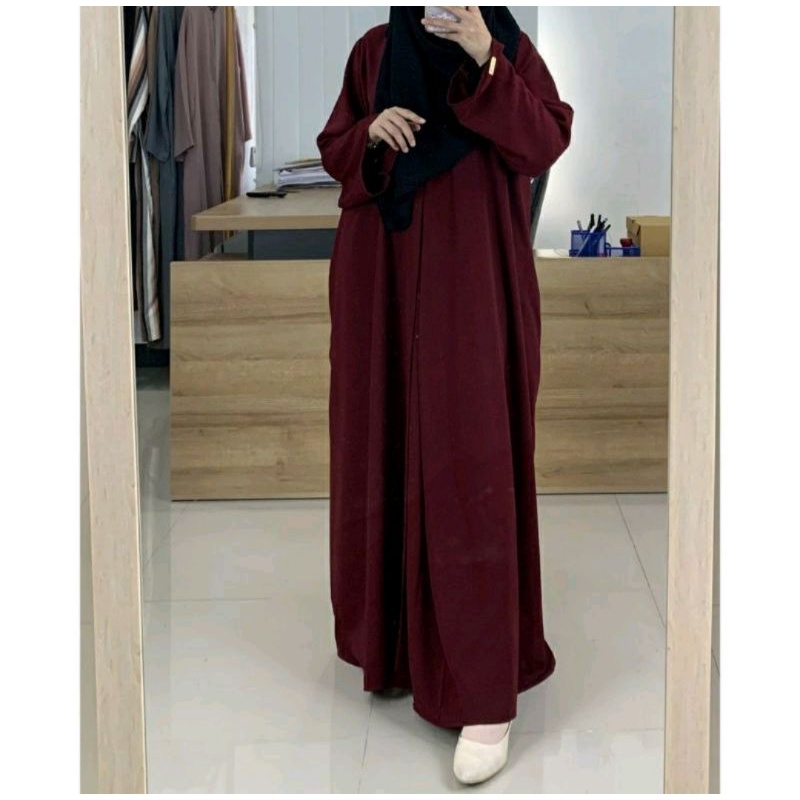 Abaya turkey basic polos busui wanita simpel murah cantik terlaris