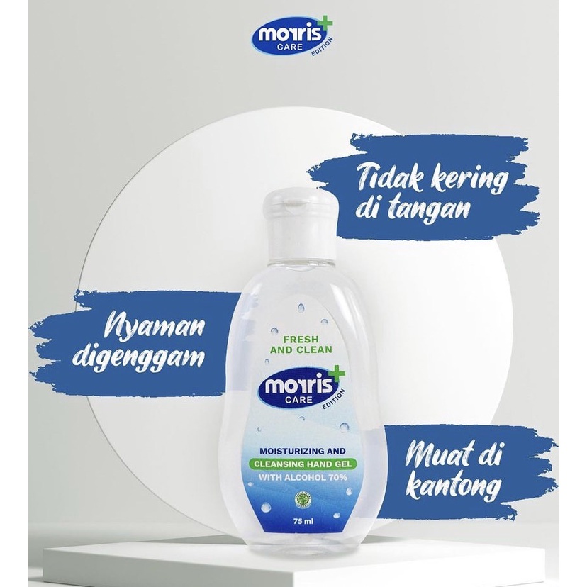 Hand Sanitize Morris Care Gel - Botol Fliptop Kemasan 75 ml