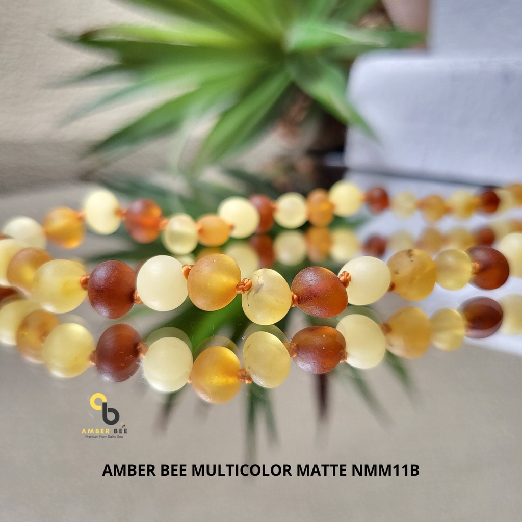 Kalung Amber Bayi Anak Premium Multicolor Matte NMM11 By Amber Bee