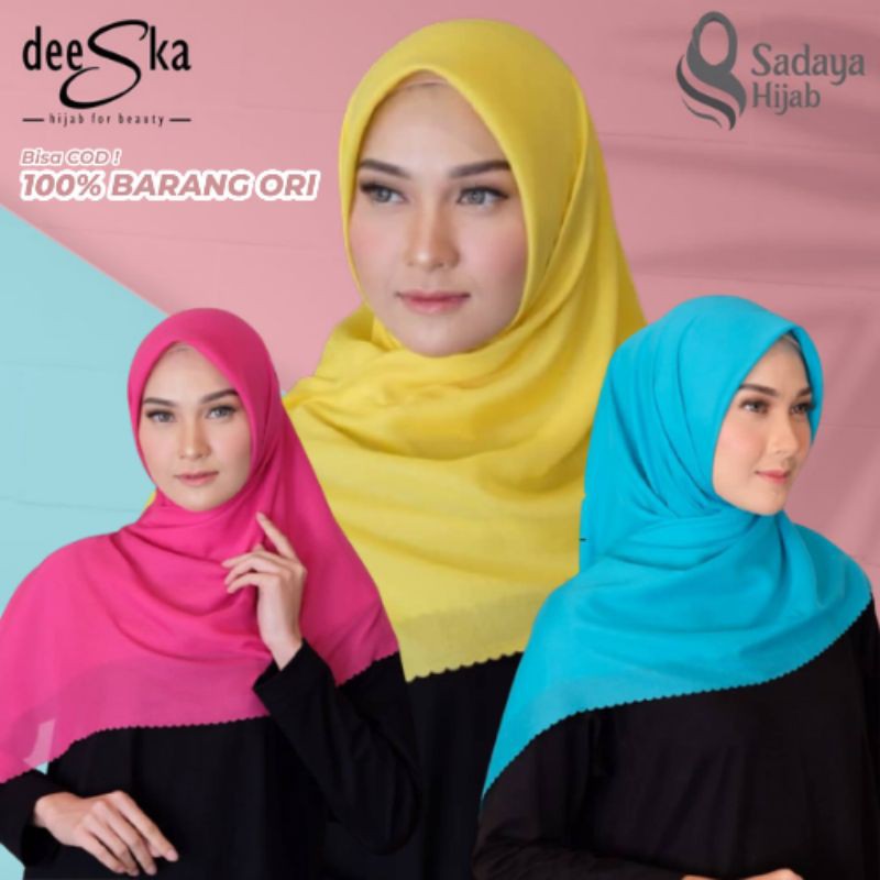 Hijab Deeska Polos Kerudung Ori Segiempat