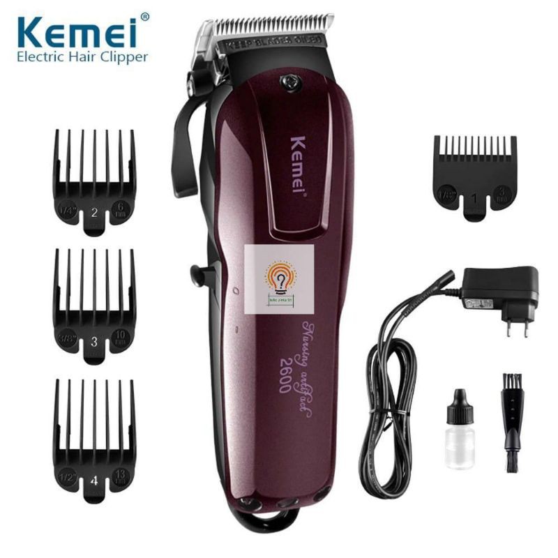 Kemei KM-2600 Professional Rechargeable Eletric Hair Clipper Cordless Alat Cukur Rambut