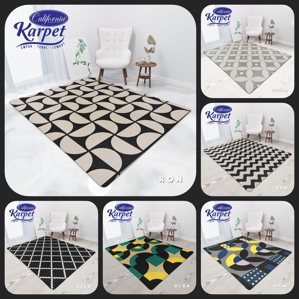 Karpet Malaysia California From My Love Ukuran 150 x 190 Anti Slip