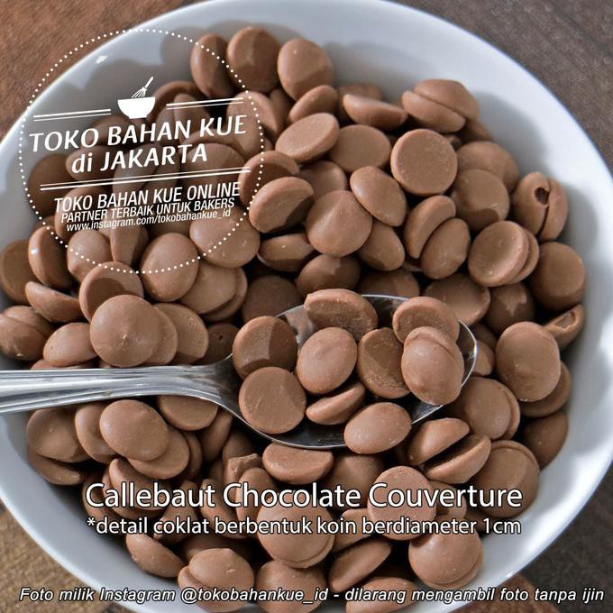 

ENAK Coklat Coin Couverture Chocolate Milk Callets Callebaut Import 250gr TERLEZAT