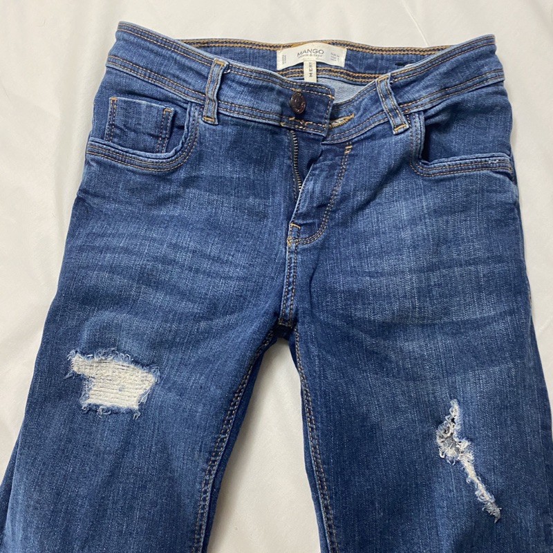 mango skinny ripped jeans