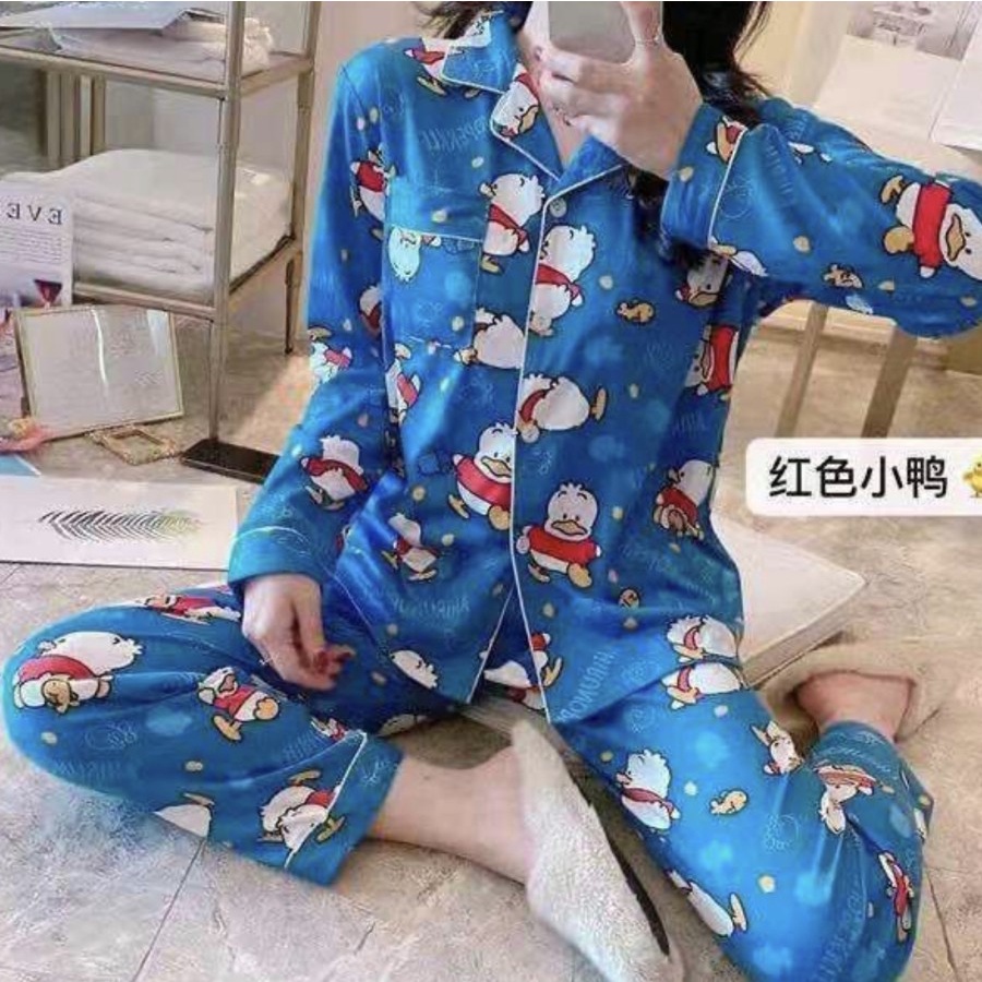 PIYAMA MUSLIM PANJANG BAJU TIDUR SYARIH IMPORT HIJAB JUMBO CELANA BIG