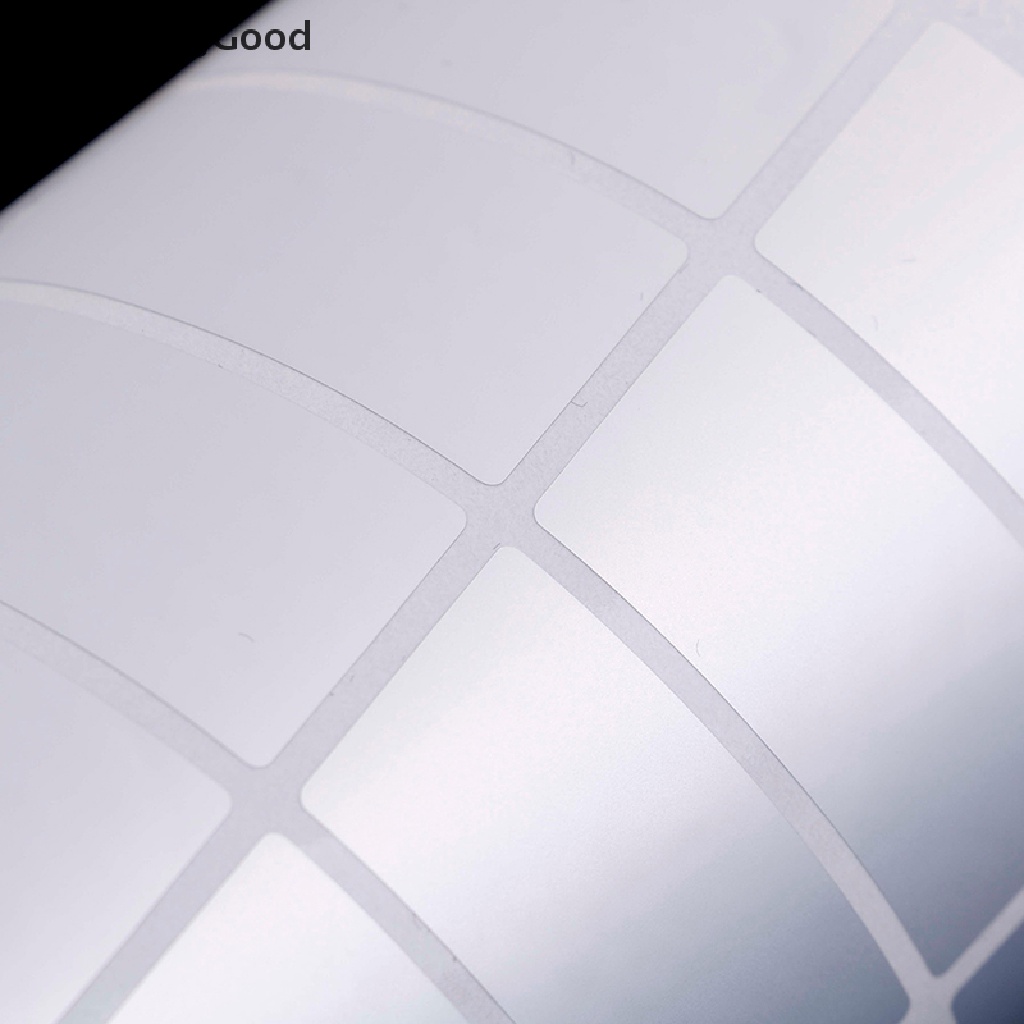 Skid 100pcs Stiker label Segel Keamanan Kosong Anti Air / Garansi Warna silver matte