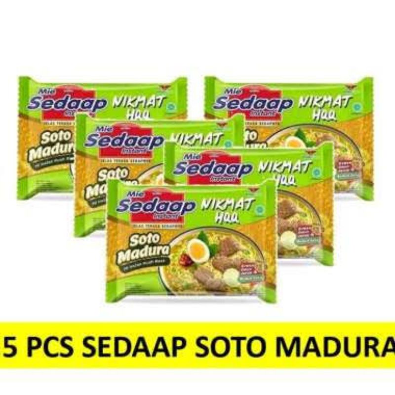

Sedaap Mie Soto Madura isi 5 pcs