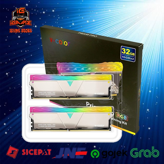 V-COLOR DDR4 PRISM PRO RGB 32GB (2x8GB) DDR4 3200Mhz NAMPOL GAN
