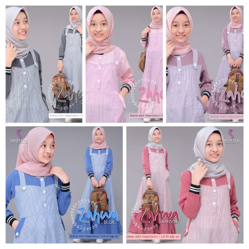 Gamis Anak Remaja Zahwa Teen Dress Kids Original Shoffiya