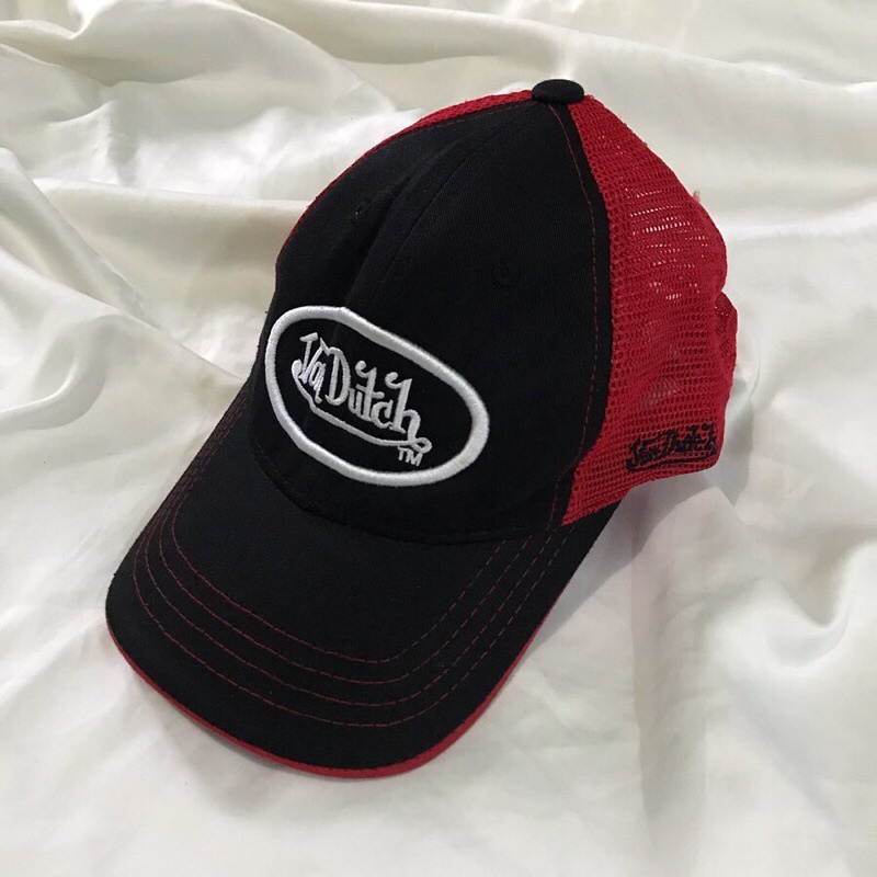 Topi Von Dutch original black trucker hat cap