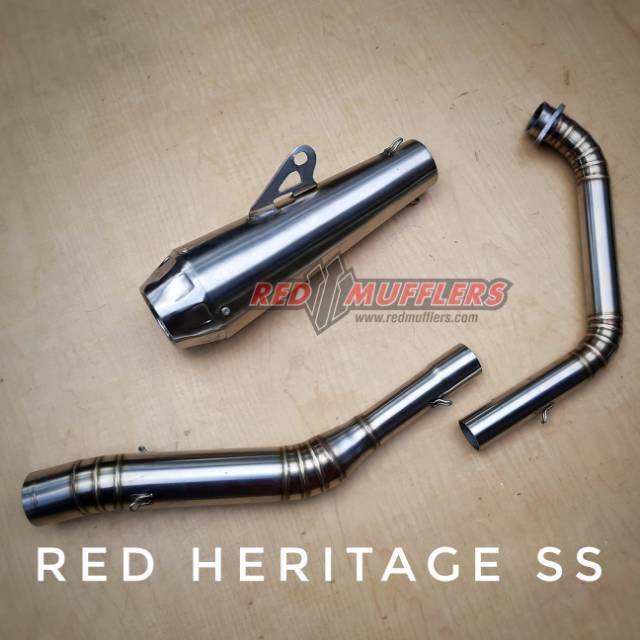 Knalpot yamaha xsr 155 red muffler