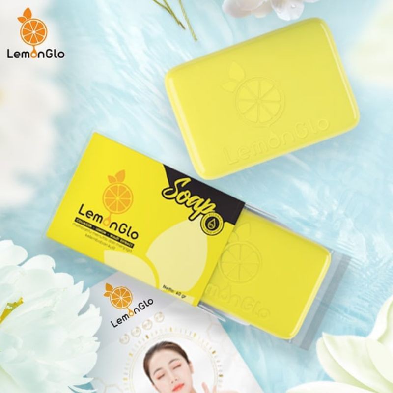 LemonGlo Soap - Sabun Pembersih Jerawat & Flek Hitam, Sabun Pemutih Wajah, Sabun Kecantikan