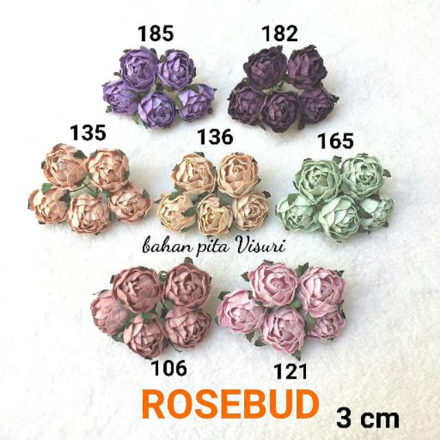 Paper Flower Rosebud 3cm Seri A