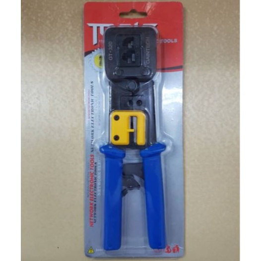 crimping tool gaintech rj45 lan cat 5 5e 6 6e rj12 rj11 6p 8p network electronic cut crimp strip 3in1 gt-320 gt320 - Tang krimping