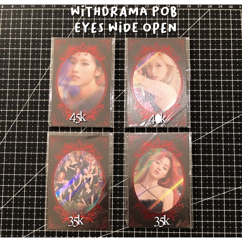 OFFICIAL PHOTOCARD TWICE WITHDRAMA HOLO BENEFIT EYES WIDE OPEN SANA MINA JIHYO UNIT GROUP