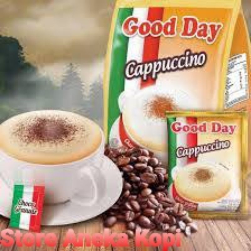 

Good Day Cappuccino 25gr 1 Renteng @10 sachet