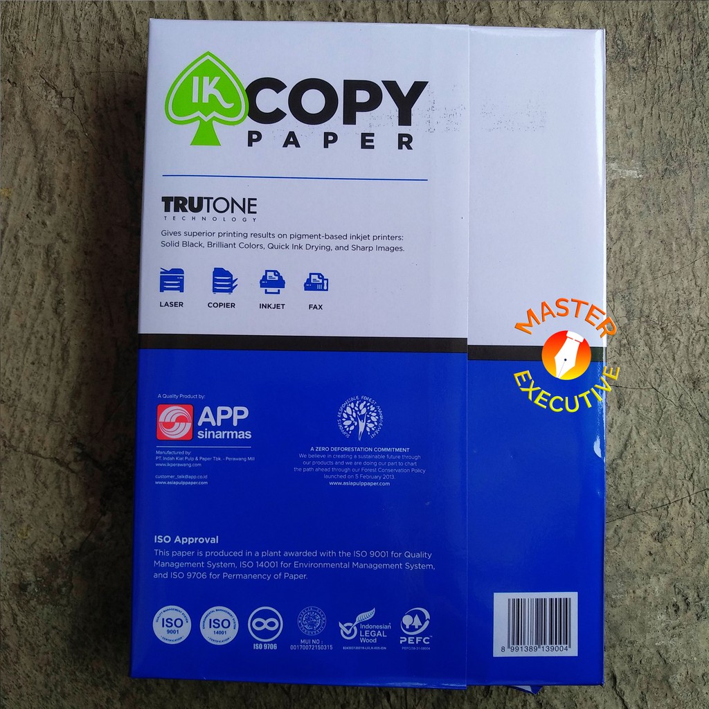 Foto Produk [Rim] IK Copy Paper Kertas HVS A4 70 gsm 210 x 297 mm / Print Fotokopi dari Master Execu