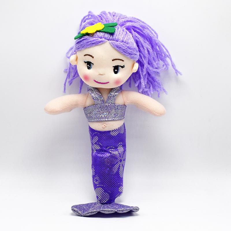 30cm Red Pink Purple Yellow Cute Mermaid Princess Plush Doll Stuffed Toy Girl Kids Birthday Gift