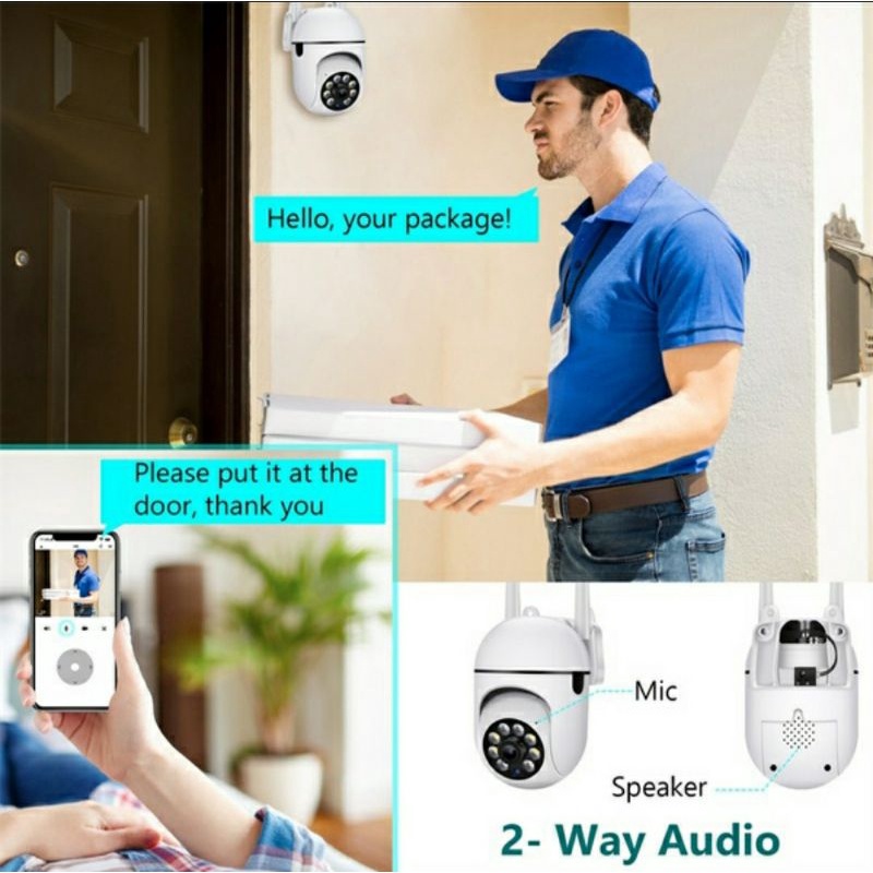 IP CAM KAMERA V380 PTZ MINI 8MP CCTV WIRELESS/HASIL TERJAMIN BAGUS