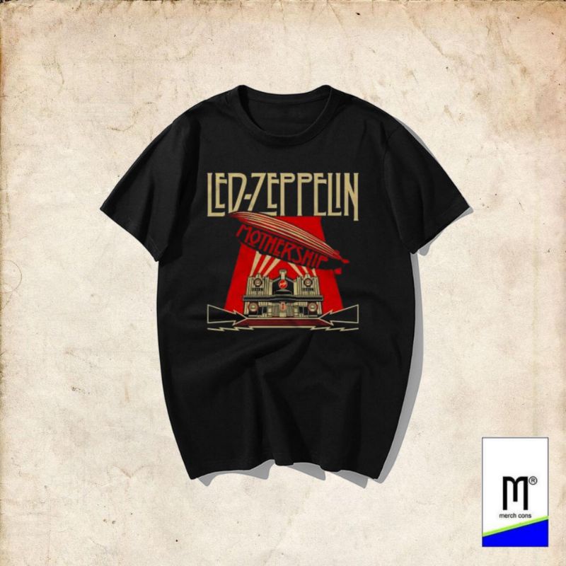 T-Shirt Led Zeppelin Mother Ship (Oversized) Kaos Band Led Zeppelin / Kaos Musik Led Zeppelin