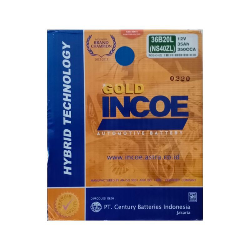Aki incoe gol ns40zl / 36b20L ( 35 ah )