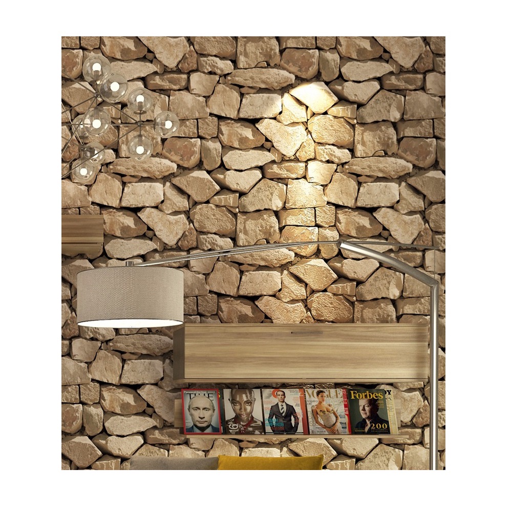 AKN88 - Wallpaper 3D Non Woven Motif Brick Stone 53cmx10m