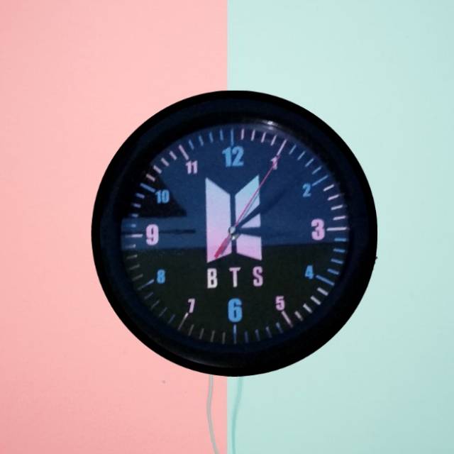 JAM DINDING BTS KPOP STYLE BLACK BTS LOGO