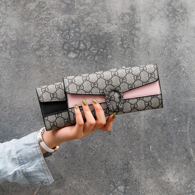 (1KG MUAT 10 PCS) Dompet GD Panjang Macan Cewek Motif Korea Lomenia LOD030