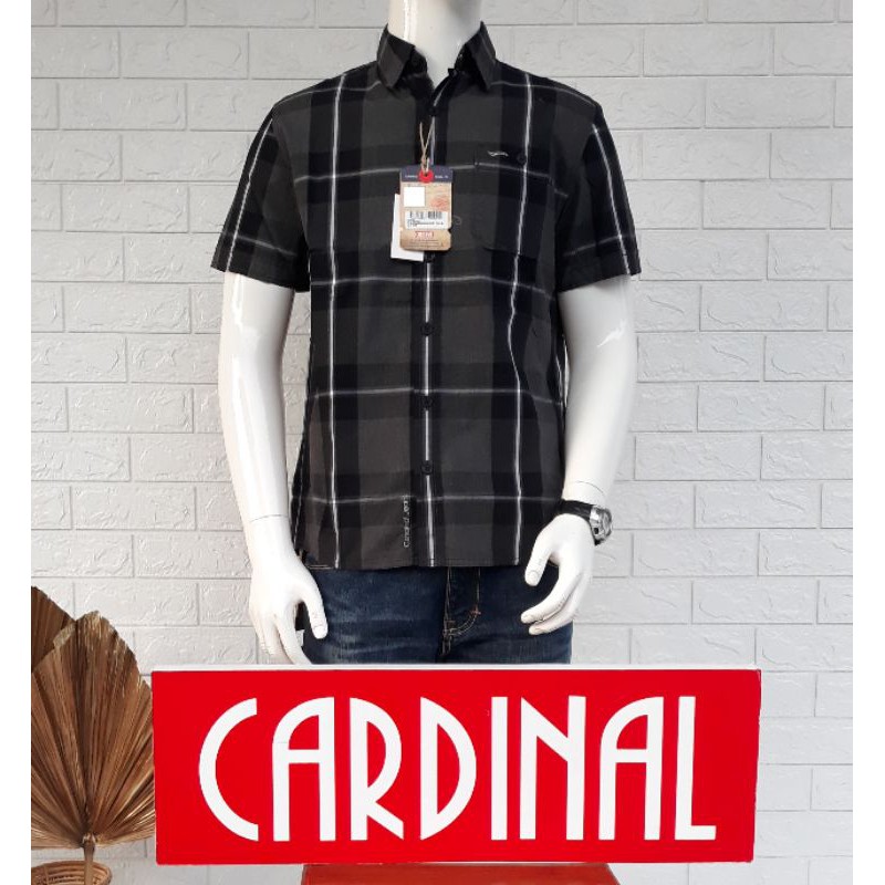 Kemeja CARDINAL Jeans motif kotak hitam ORIGINAL 100%/modernjombang