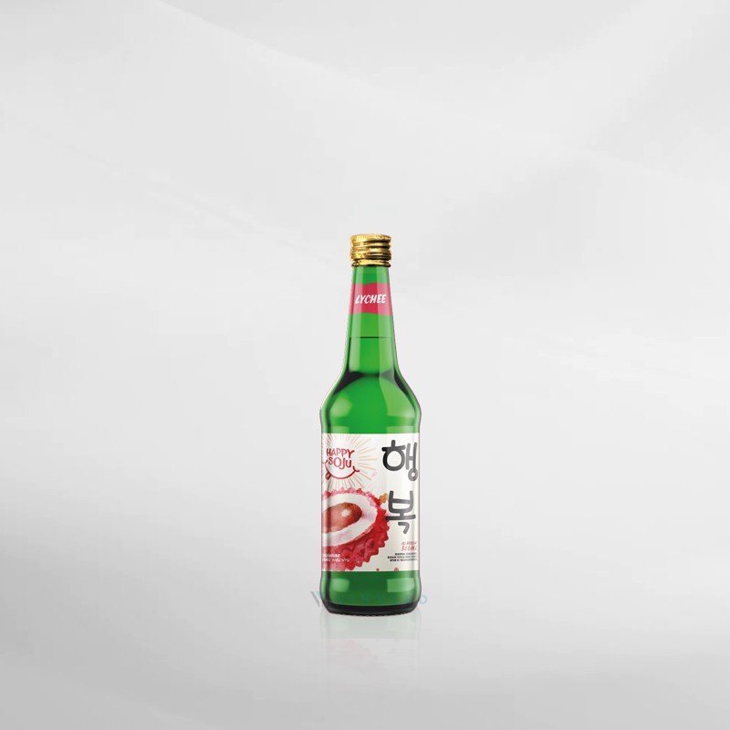 Happy Soju Leci 360ml (Original &amp; Resmi by Vinyard)