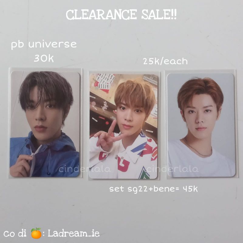 CLEARANCE SALE photocard yuta pb universe pc yuta bene sg22 postcard poster