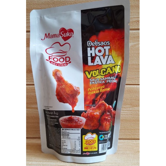 

✔MURAH Mamasuka Delisaos Hot Lava Volcano 1kg / Sambel Extra Pedas