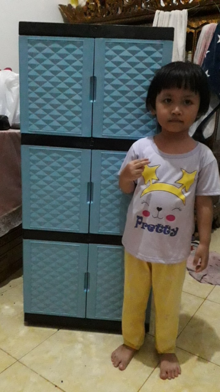 Lemari Plastik Lemari Pakaian Kece 3 Susun