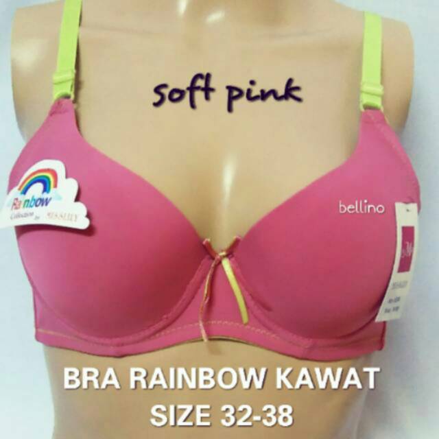 Bra Wanita Rainbow Kawat Full Cup 34-38 BH Cewek Rainbow Kawat BH Wanita Full Cup Dengan Kawat