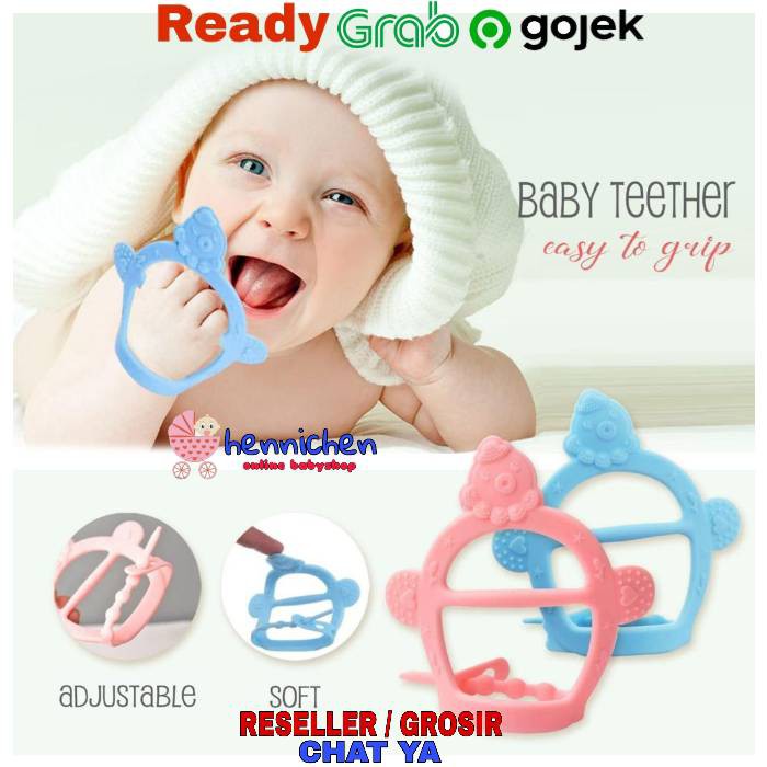 Teether Rattle Tangan Teether Gelang Tangan Gigitan Bayi Bentuk Gelang