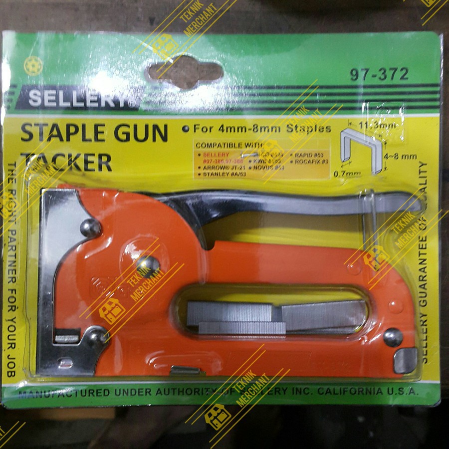 

STAPLE GUN TACKER/ STAPLER/ STAPLES TEMBAK BESI MERK SELLERY