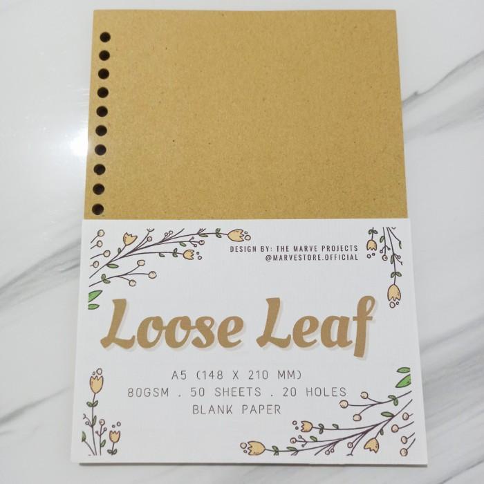 

Kertas Loose Leaf A5 Kraft/Samson Cokelat 80Gsm - Kertas File/Binder (Brown)