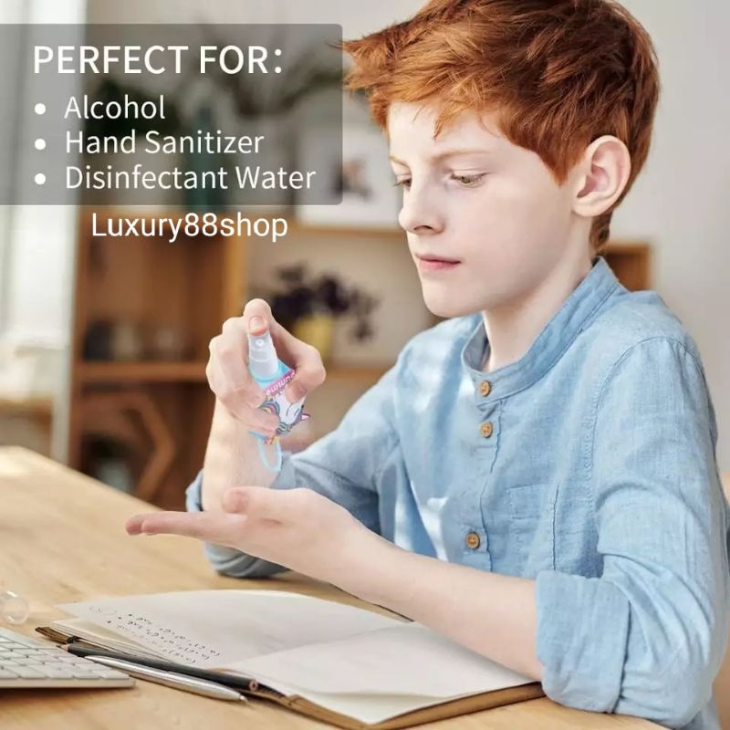 Botol Spray Tanpa Isi / Gantungan Hand Sanitizer Karakter Lucu Bahan Silikon