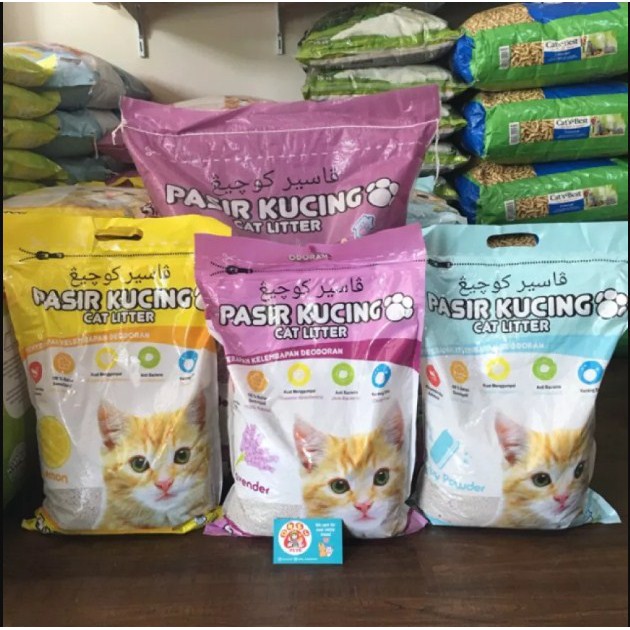 PASIR KUCING GUMPAL WANGI KAWAN 20KG 30L PASIR KUCING WANGI CAT LITTER KAWAN