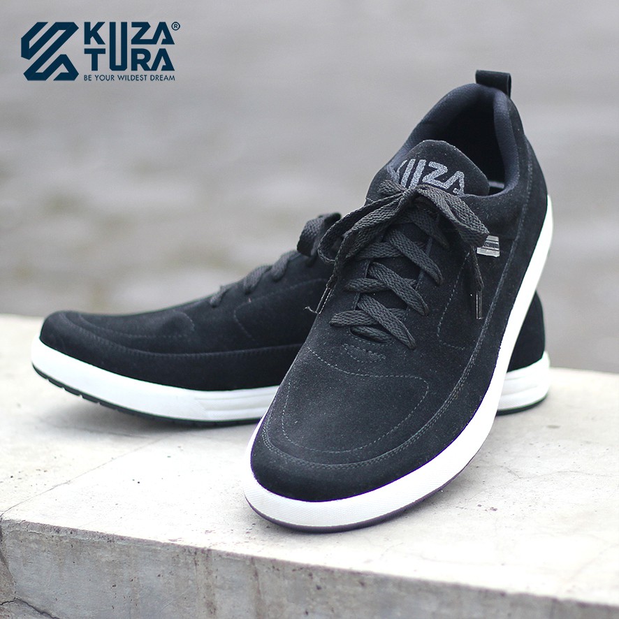 PROMO!!! Sepatu Sneaker Pria Murah Kuzatura - KSU 378-Hitam