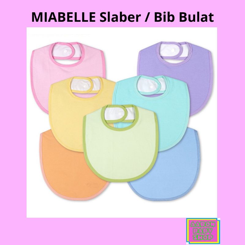 MIABELLE Bib Bulat Polos - Slaber Celemek Bayi SNI