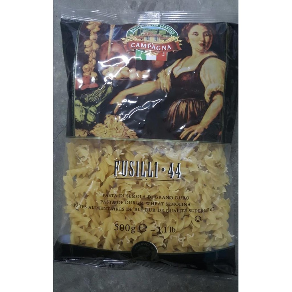 

Terlaris# Fusili Dry Pasta Impor Campagna 500Gr