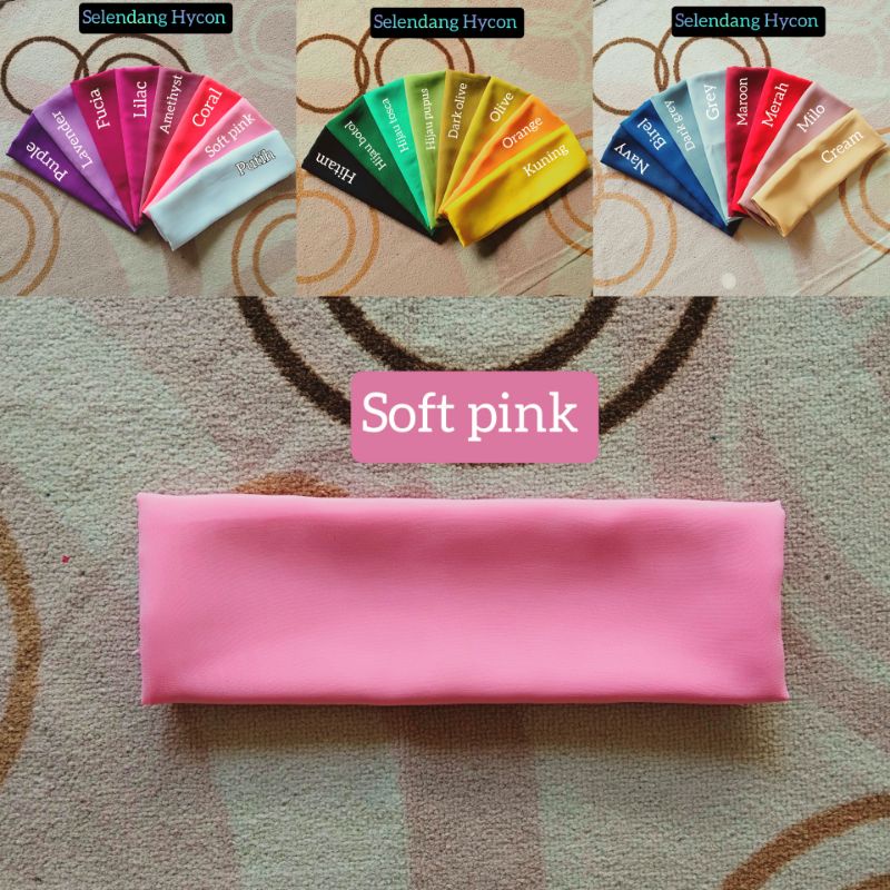 Selendang Hycon-Soft pink