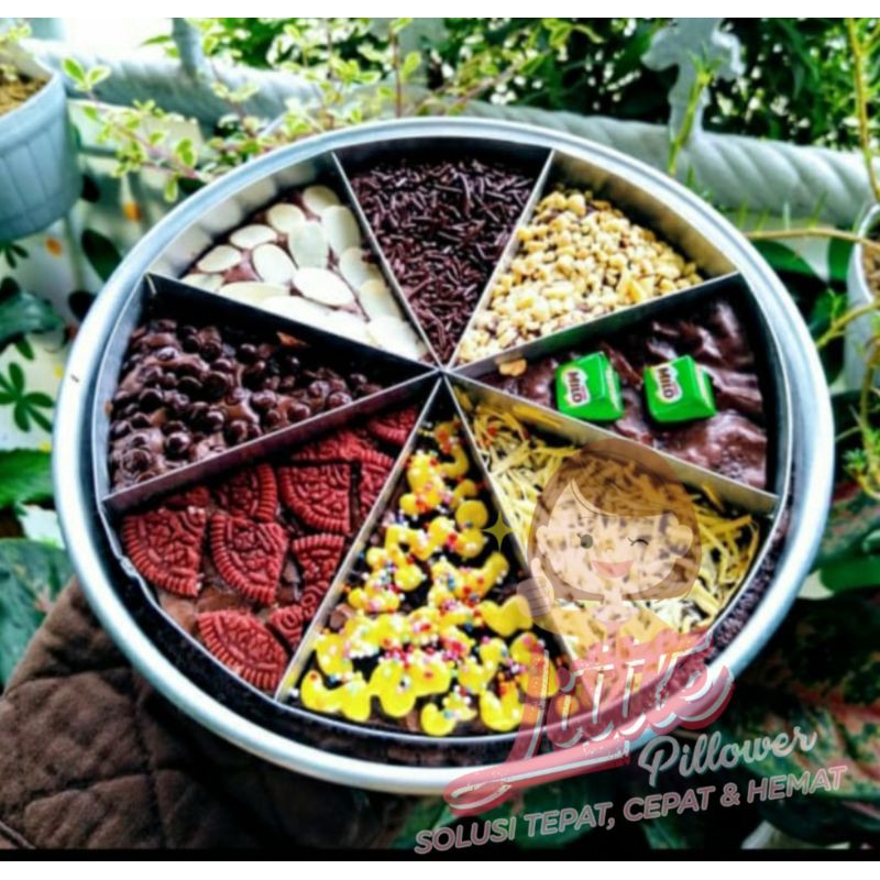 Loyang Pizza Brownies D20/ Loyang Brownies Bulat Sekat/ Loyang Kue