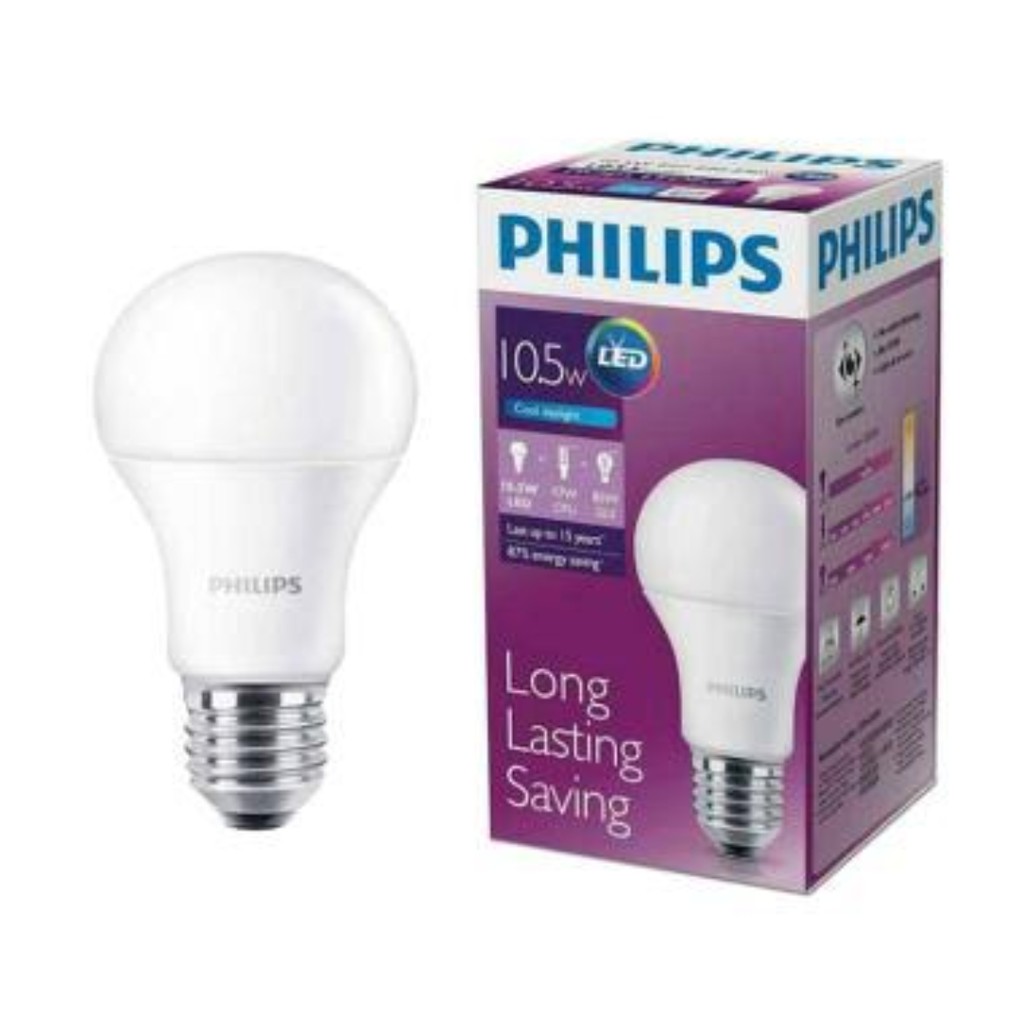 Jual UKRION-Lampu LED Philips 10,5 watt / bohlam 10,5 w / philips putih