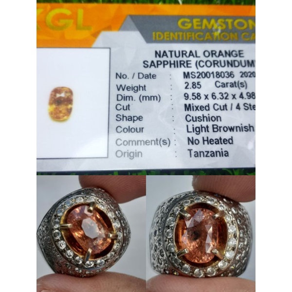 NATURAL ORANGE SAPPHIRE