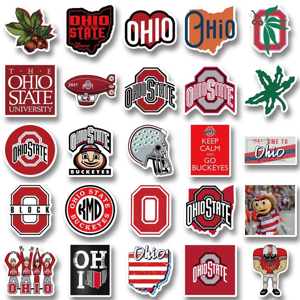 Ohio 50pcs Stiker Anti Air Untuk Dekorasi Komputer